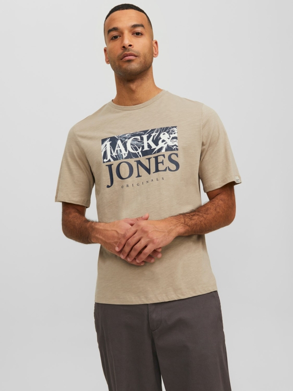 Jack &  Jones Jorcrayon branding tee ss braun / schwarz