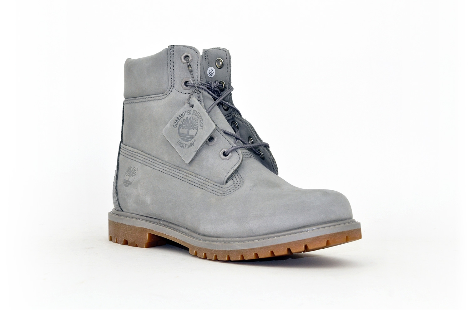 Damen Classic Leather Boots Grey/ Grau