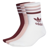 adidas Mid Cut Crew Socken weiss / rosa