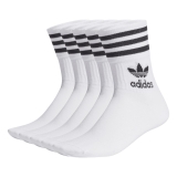 adidas mid cut crew socks 5PP weiß / schwarz