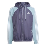 adidas BSC 3S Windbreaker blau / weiß
