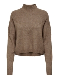 Only Silly Highneck Pullover braun