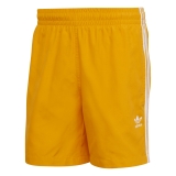 adidas originals 3-Stripes Badehose gelb / weiß
